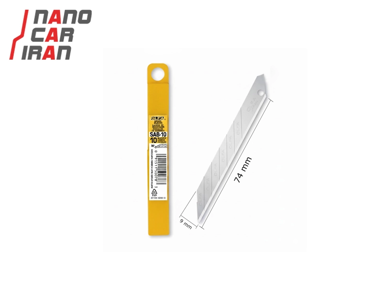 تیغ کاتر ۳۰ درجه اولفا مدل SAB-10 – بسته ۱۰ عددی مخصوص PPF و کارواپینگ